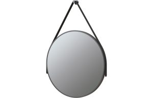 Fernanda 600mm Round Mirror - Matt Black