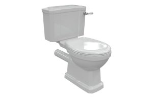 Siena Etude Close Coupled Comfort Height WC & Soft Close Seat w/Chrome Finishes