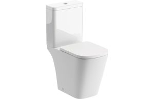 Siena Fugue Rimless Close Coupled Open Back Short Projection WC & Soft Close Seat