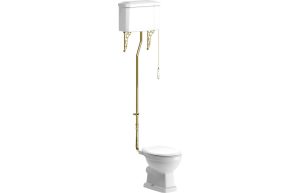 Siena Etude High Level WC & Soft Close Seat w/Br.Brass Finishes