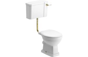 Siena Etude Low Level WC & Soft Close Seat w/Br.Brass Finishes