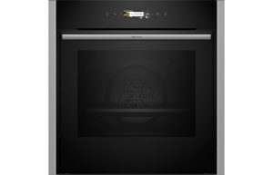 Neff N70 B54CR31N0B Single Slide & Hide Electric Oven - Black w/Steel Trim