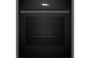 Neff N70 B54CR71G0B Single Slide & Hide Pyrolytic Oven - Black w/Graphite Trim