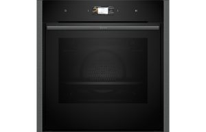 Neff N90 B64CS71G0B Single Slide & Hide Pyrolytic Oven - Black w/Graphite Trim