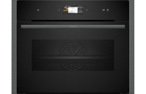 Neff N90 C24FS31G0B Compact Oven w/Steam - Black w/Graphite Trim