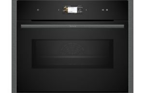 Neff N90 C24MS71G0B Compact Pyrolytic Oven & Microwave - Black w/Graphite Trim