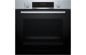 Bosch Series 4 HQA574BS3B Single Pyrolytic Oven w/Added Steam - Black & Stainless Steel