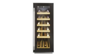 Hoover H500 HWCB 30 UK/N 30cm Wine Cooler - Black Glass & St/Steel