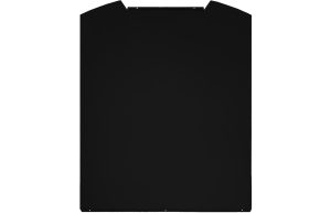Prima LES101 60cm Curved Glass Splashback - Ebony Black
