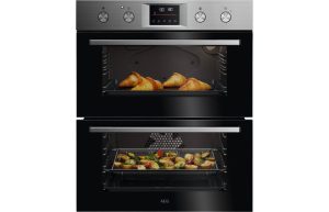 AEG OU5CU40M Built Under Double Electric Oven - Stainless Steel