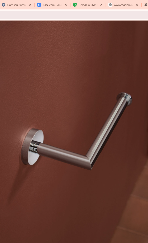 Chrome bathroom mirror and accessories