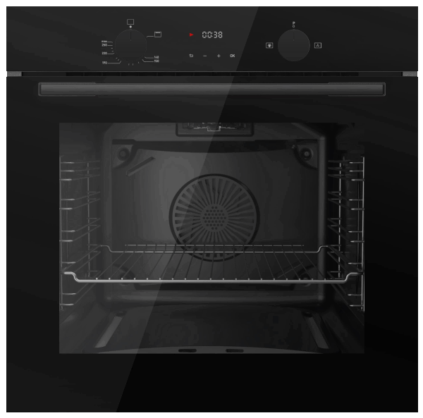 Avelis Elegance black 60cm built in gas oven with gas grill