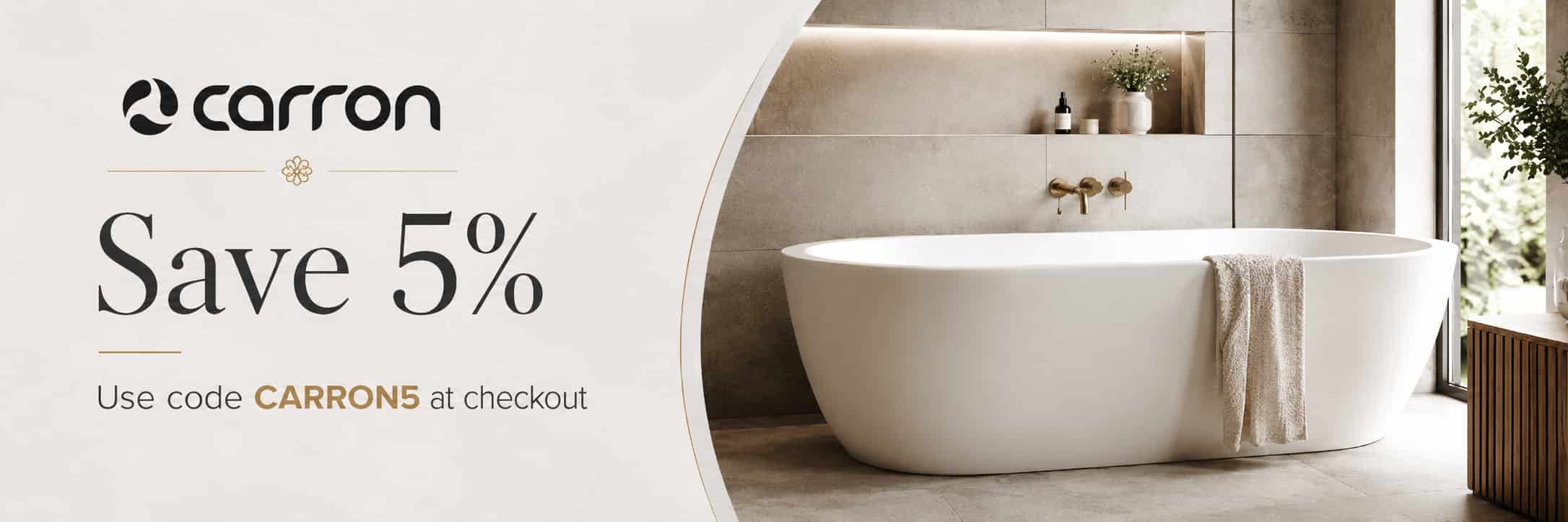 Save 5% on Carron baths with code CARRON5