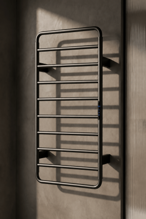 Astral 1200 x 500 Vertical Electric Towel Rail - Black