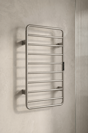 Astral 1200 x 500 Vertical Electric Towel Rail - Brushed Nickel