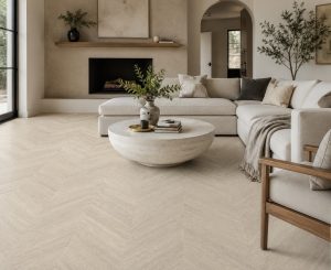 Beige Chevron AquaSafe 12mm Laminate Flooring 1.447m²