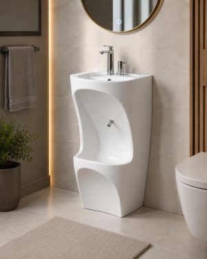 Siena Bathrooms - Wudu Compact Duo Ablution Basin with Integrated Foot Wash