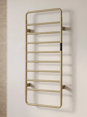 Astral 1200 x 500 Vertical Electric Towel Rail - Brushed Brass