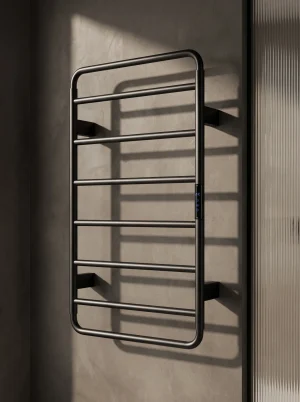 Astral 800 x 500 Vertical Electric Towel Rail - Black