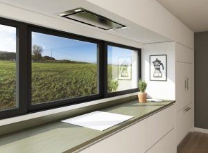 Miro Aero Compact Ceiling Hood - 900 x 350mm - Stainless Steel