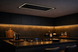 Miro Legacy Ceiling Hood - 1000 x 500mm - Matt Black