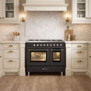 Fratelli Genova Dual Fuel Range Cooker - Matt Black