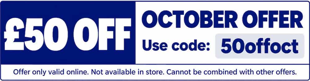 October offer: 10% off with code 10offoct. Online only. Not available in store. Cannot be combined with other offers.