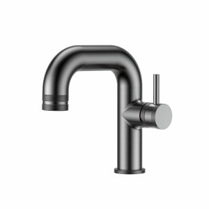 Cudos Focus Side Lever Basin Mixer Tap - Gunmetal