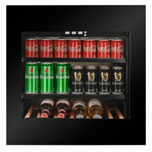 Barella - Positano Integrated Black Glass Premium Drink's Fridge