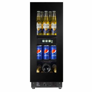 Barella - Positano 300 Black Glass Premium Drink's Fridge